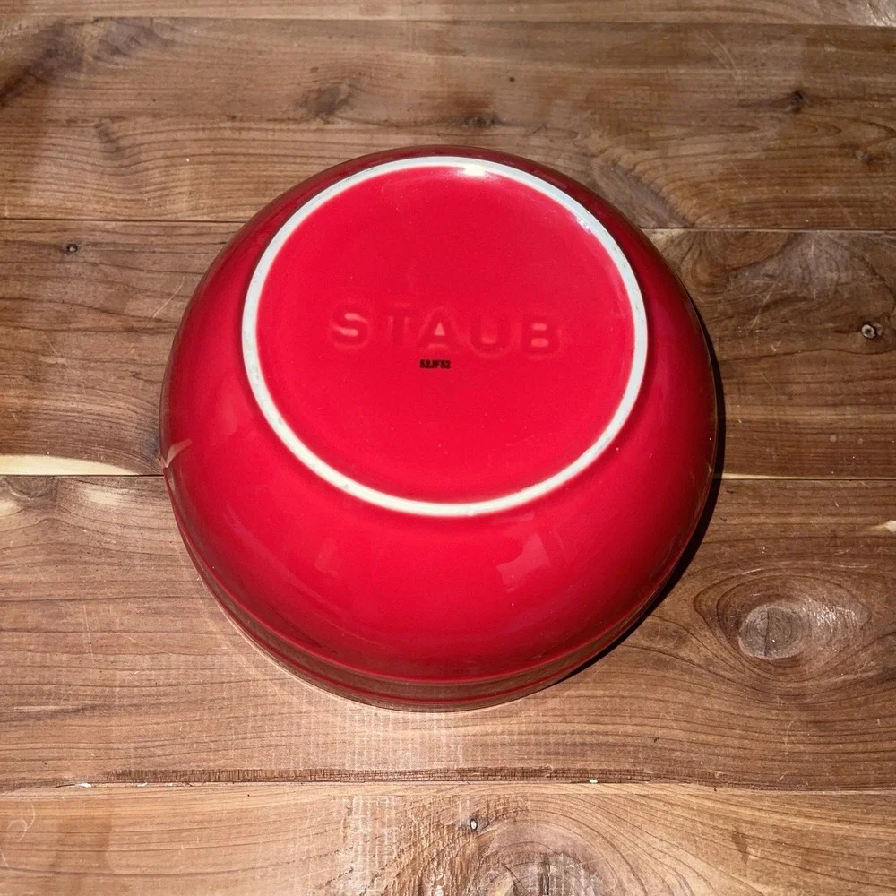 Staub Ceramic Bowl Cherry Red Large 6.5